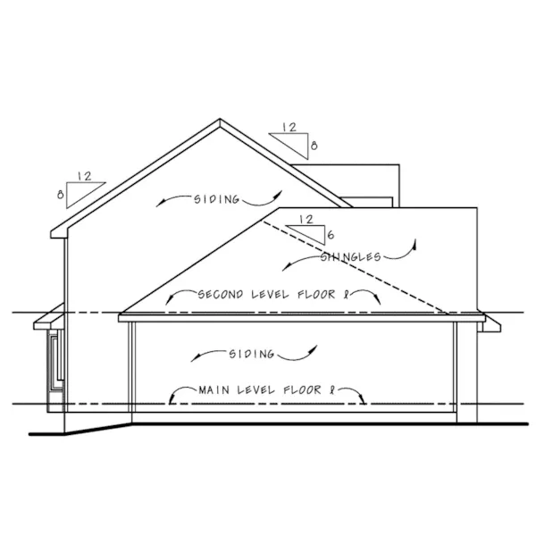 Traditional House Plan Left Elevation - Noggy Creek Craftsman Home 026D-2070 - Shop House Plans and More