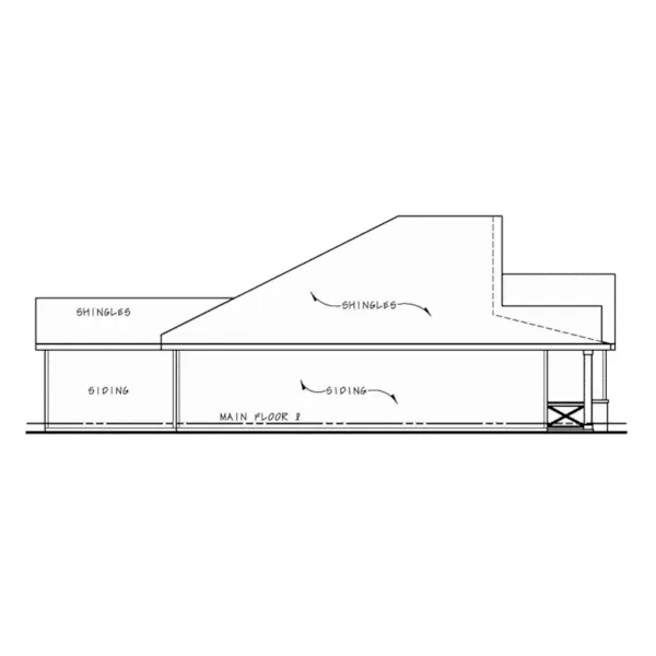 Beach & Coastal House Plan Left Elevation - Bay Haven Modern Farmhouse 026D-2072 - Shop House Plans and More