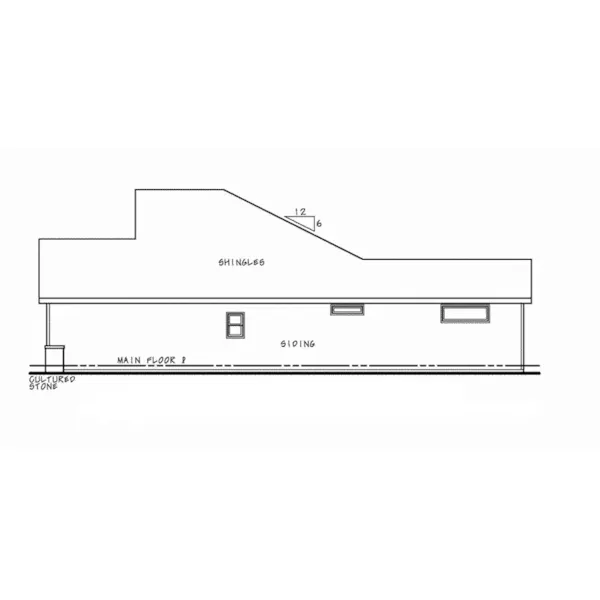 Beach & Coastal House Plan Right Elevation - Bay Haven Modern Farmhouse 026D-2072 - Shop House Plans and More