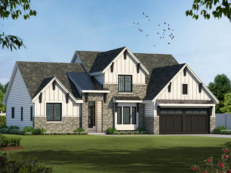 Arts & Crafts House Plan Front Image - Donerville Modern Farmhouse 026D-2074 - Search House Plans and More