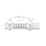 Craftsman House Plan Rear Elevation - Redoak Ranch Home 026D-2076 - Shop House Plans and More