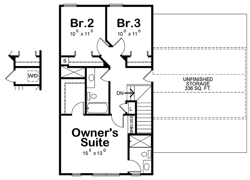 Farmhouse Plan Second Floor - Smith Valley Modern Farmhouse 026D-2079 - Shop House Plans and More