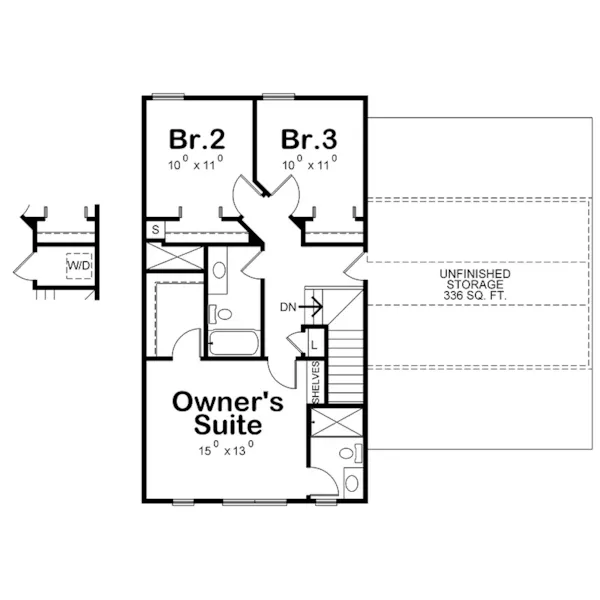 Modern Farmhouse Plan Second Floor - Smith Valley Modern Farmhouse 026D-2079 - Shop House Plans and More