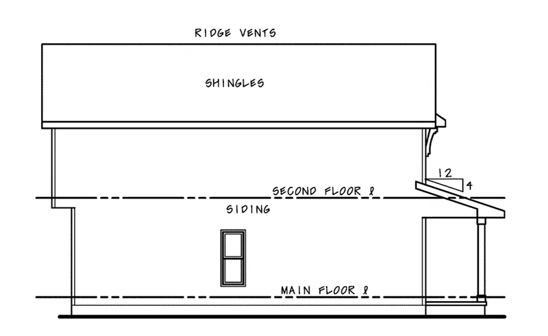 Farmhouse Plan Left Elevation - Smith Valley Modern Farmhouse 026D-2079 - Shop House Plans and More