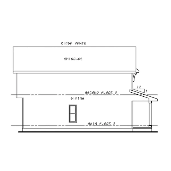 Modern Farmhouse Plan Left Elevation - Smith Valley Modern Farmhouse 026D-2079 - Shop House Plans and More