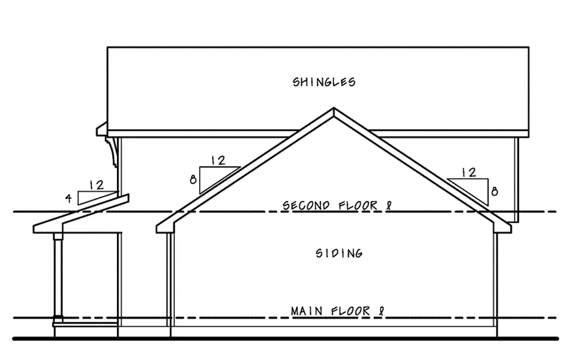 Farmhouse Plan Right Elevation - Smith Valley Modern Farmhouse 026D-2079 - Shop House Plans and More