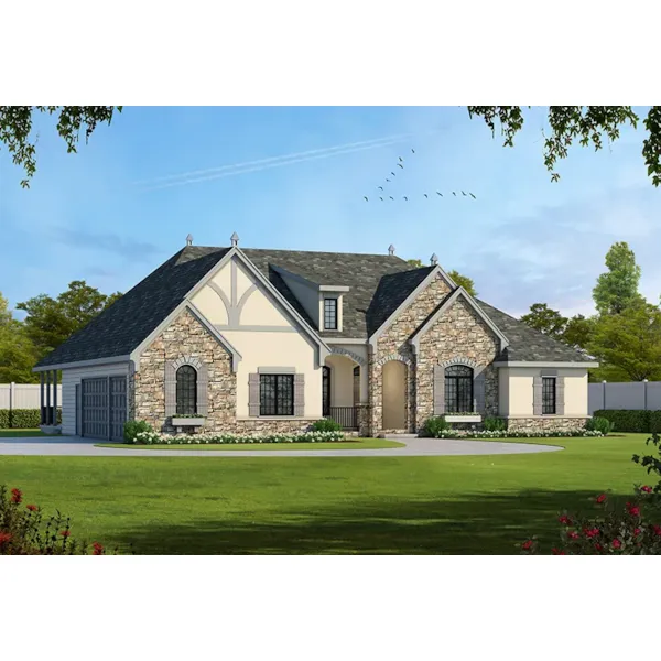 Luxury House Plan Front Image - Lewis Bend Luxury Ranch Home 026D-2083 - Shop House Plans and More