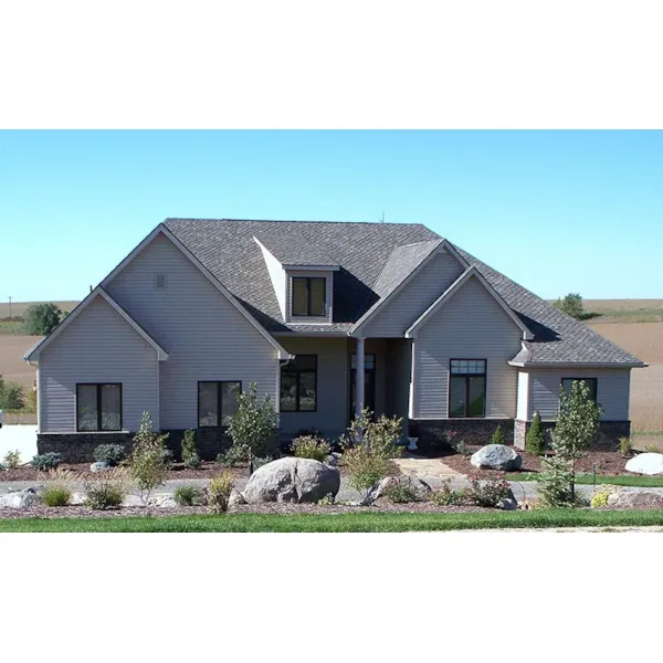 Luxury House Plan Front Photo 01 - Lewis Bend Luxury Ranch Home 026D-2083 - Shop House Plans and More