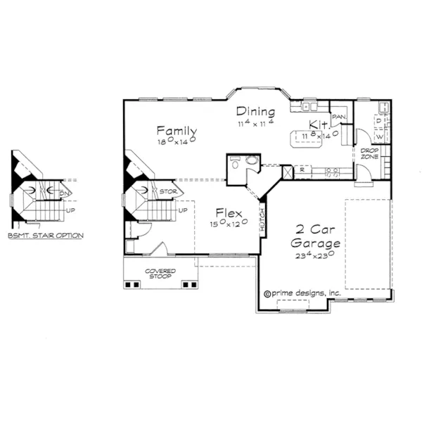 Arts & Crafts House Plan First Floor - Denham Way Craftsman Home 026D-2084 - Shop House Plans and More