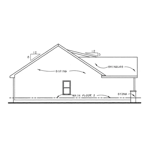 Multi-Family House Plan Left Elevation - Copalis Duplex Home 026D-2085 - Shop House Plans and More