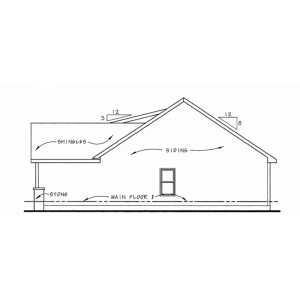 Multi-Family House Plan Right Elevation - Copalis Duplex Home 026D-2085 - Shop House Plans and More