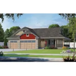 Rustic House Plan Front of Home - Coon Rapids Ranch Home 026D-2086 - Shop House Plans and More