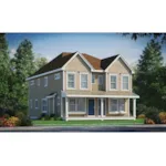 Traditional House Plan Front of Home - Olivia Street Country Duplex 026D-2087 - Shop House Plans and More