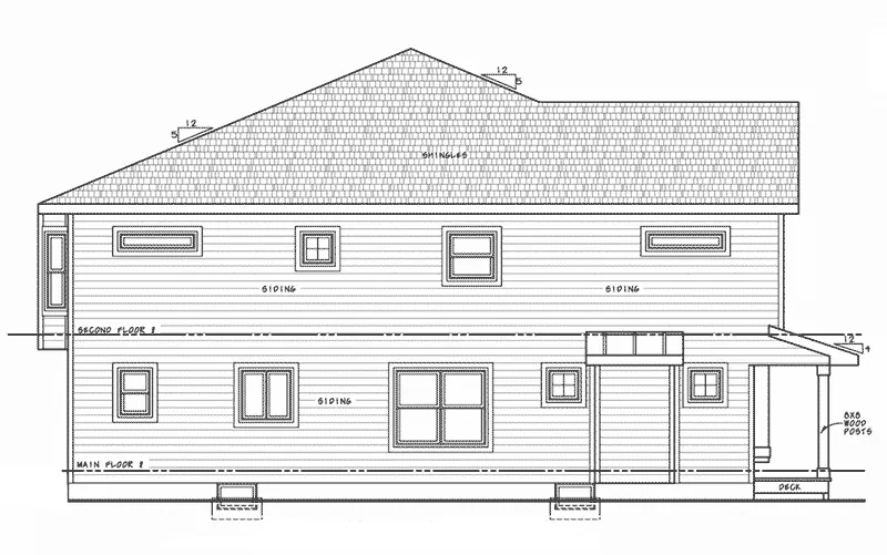 Traditional House Plan Left Elevation - Olivia Street Country Duplex 026D-2087 - Shop House Plans and More