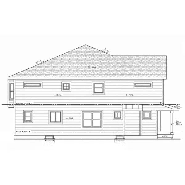 Traditional House Plan Left Elevation - Olivia Street Country Duplex 026D-2087 - Shop House Plans and More