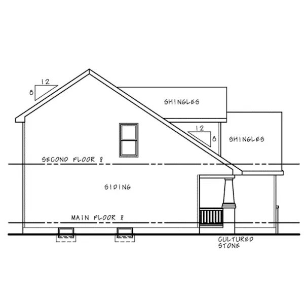 Country House Plan Left Elevation - Woodboro Country Home 026D-2093 - Shop House Plans and More