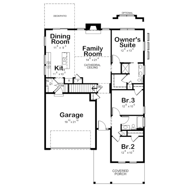 Modern Farmhouse Plan First Floor - Preston Lane Country Home 026D-2095 - Shop House Plans and More