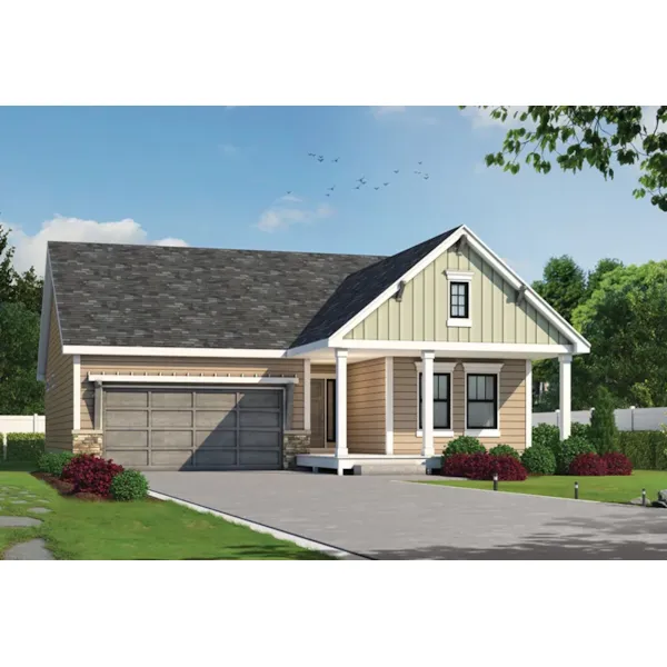 Modern Farmhouse Plan Front of Home - Preston Lane Country Home 026D-2095 - Shop House Plans and More