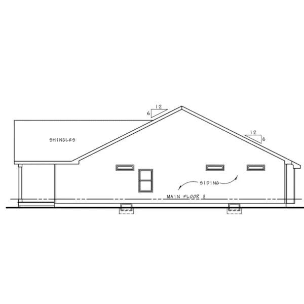 Modern Farmhouse Plan Right Elevation - Preston Lane Country Home 026D-2095 - Shop House Plans and More