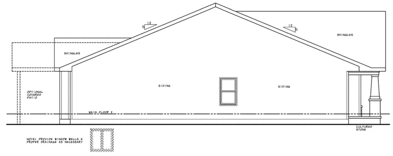 Farmhouse Plan Left Elevation - Olson Creek Modern Farmhouse 026D-2098 - Shop House Plans and More