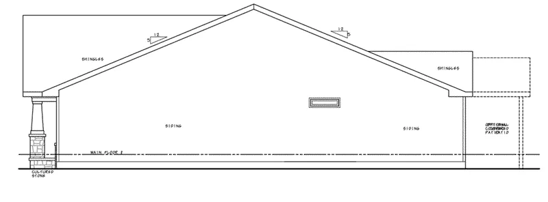 Farmhouse Plan Right Elevation - Olson Creek Modern Farmhouse 026D-2098 - Shop House Plans and More