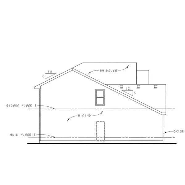 Craftsman House Plan Left Elevation - Finnigan Craftsman Home 026D-2102 - Shop House Plans and More