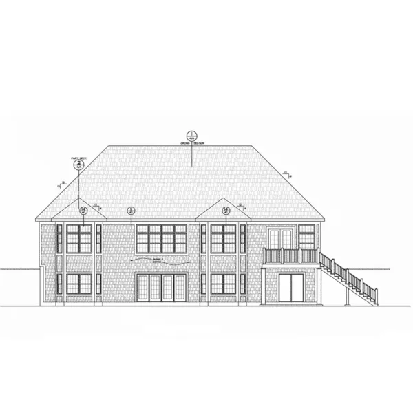 Luxury House Plan Rear Elevation - Pearl Place Luxury Home 026D-2146 - Shop House Plans and More