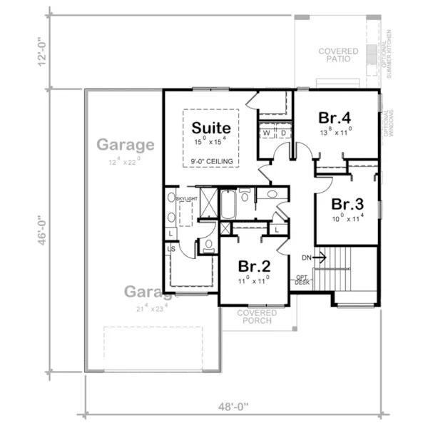 Contemporary House Plan Second Floor - Peach Valley Prairie Home 026D-2147 - Shop House Plans and More