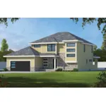 Contemporary House Plan Front of Home - Peach Valley Prairie Home 026D-2147 - Shop House Plans and More