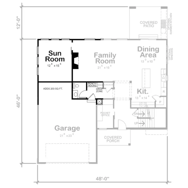 Contemporary House Plan Optional Floor Plan - Peach Valley Prairie Home 026D-2147 - Shop House Plans and More