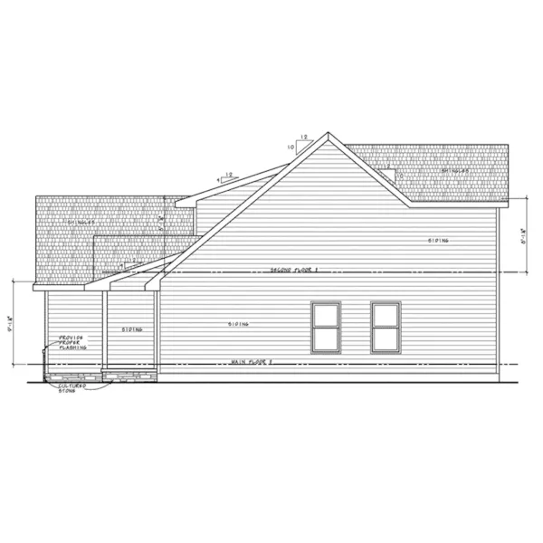 Modern Farmhouse Plan Right Elevation - Holly Hill Ranch Home 026D-2157 - Shop House Plans and More