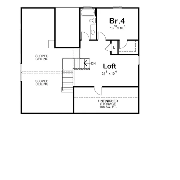 European House Plan Second Floor - Matisse Modern Farmhouse 026D-2162 - Shop House Plans and More