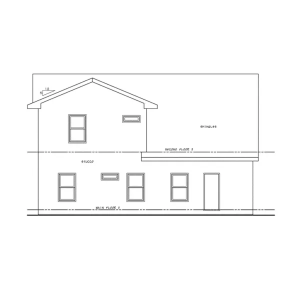 European House Plan Rear Elevation - Matisse Modern Farmhouse 026D-2162 - Shop House Plans and More