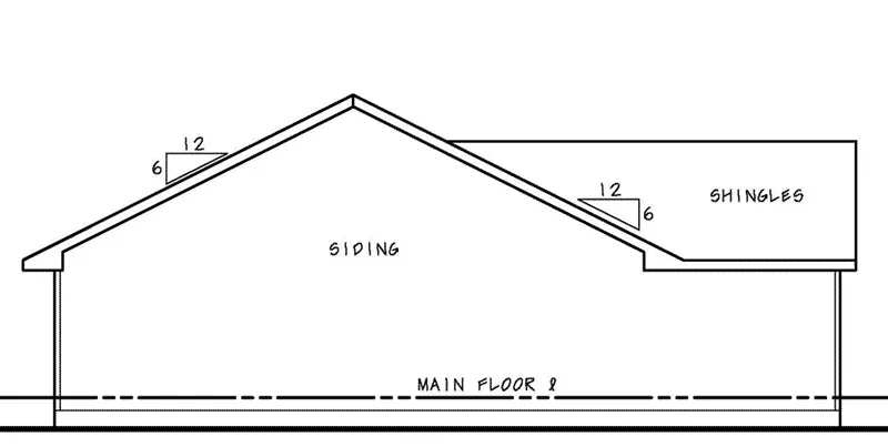 Ranch House Plan Left Elevation - Paula Lane Ranch Home 026D-2166 - Shop House Plans and More