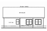 Ranch House Plan Rear Elevation - Paula Lane Ranch Home 026D-2166 - Shop House Plans and More