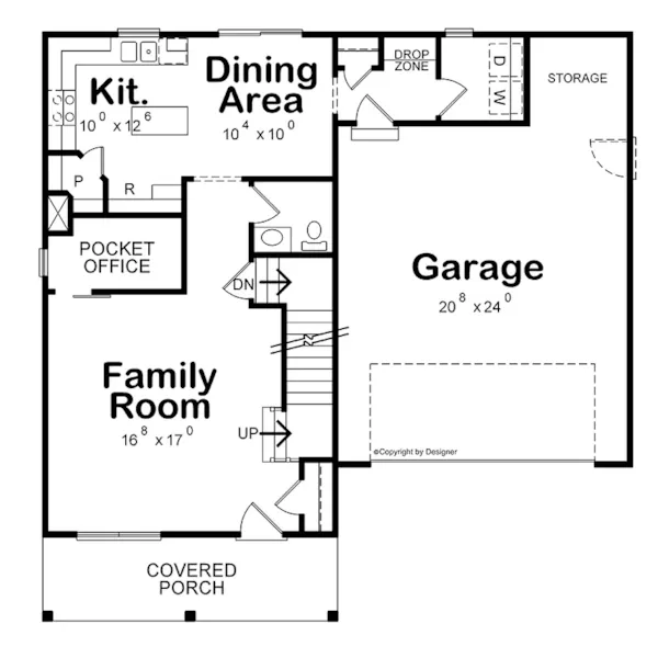 Country House Plan First Floor - Waddell Bay Traditional Home 026D-2177 - Shop House Plans and More