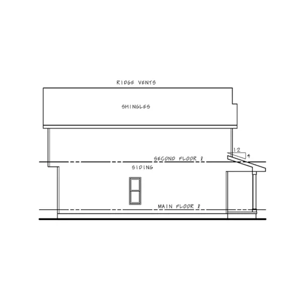 Country House Plan Left Elevation - Waddell Bay Traditional Home 026D-2177 - Shop House Plans and More