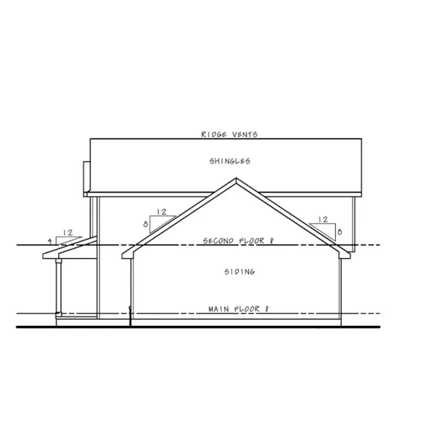 Country House Plan Right Elevation - Waddell Bay Traditional Home 026D-2177 - Shop House Plans and More