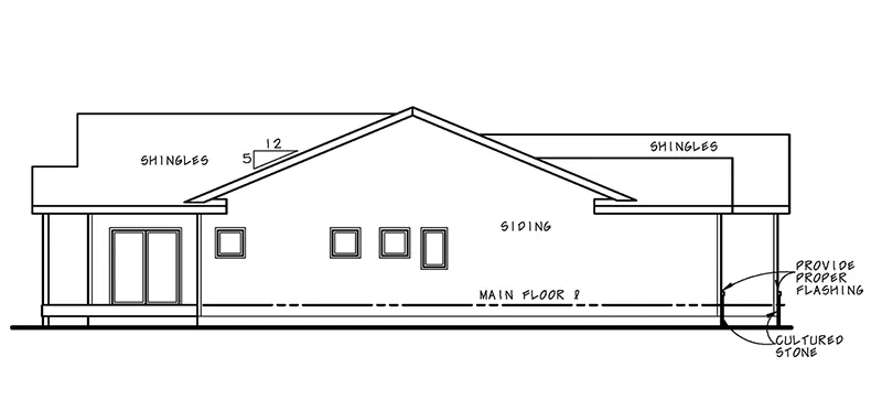 Modern Farmhouse Plan Left Elevation - Overbrook Hill Modern Farmhouse 026D-2179 - Shop House Plans and More