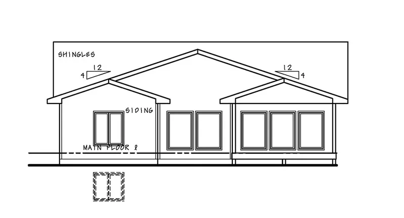 Modern Farmhouse Plan Rear Elevation - Overbrook Hill Modern Farmhouse 026D-2179 - Shop House Plans and More