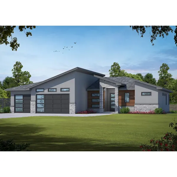 Contemporary House Plan Front of Home - Cisco Bay Modern Home 026D-2181 - Shop House Plans and More