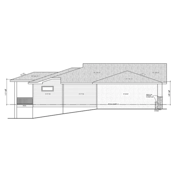 Contemporary House Plan Left Elevation - Cisco Bay Modern Home 026D-2181 - Shop House Plans and More