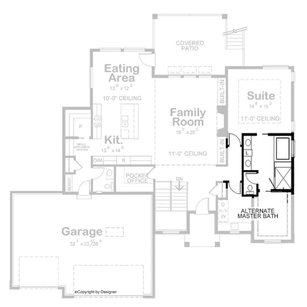 Contemporary House Plan Optional Basement - Cisco Bay Modern Home 026D-2181 - Shop House Plans and More