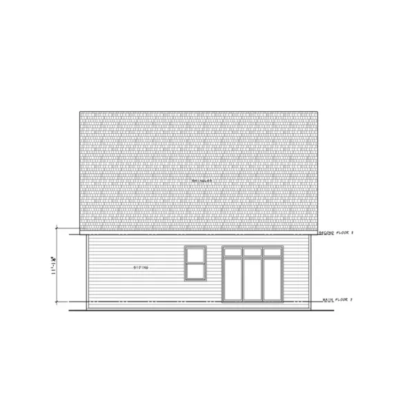 Contemporary House Plan Rear Elevation - Adderly Modern Home 026D-2182 - Shop House Plans and More