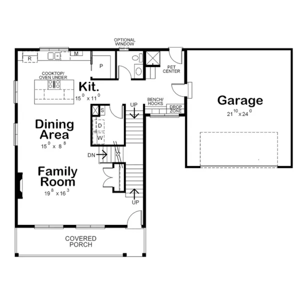 Farmhouse Plan First Floor - Aster Lane Modern Farmhouse 026D-2184 - Shop House Plans and More