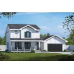 Farmhouse Plan Front of Home - Aster Lane Modern Farmhouse 026D-2184 - Shop House Plans and More