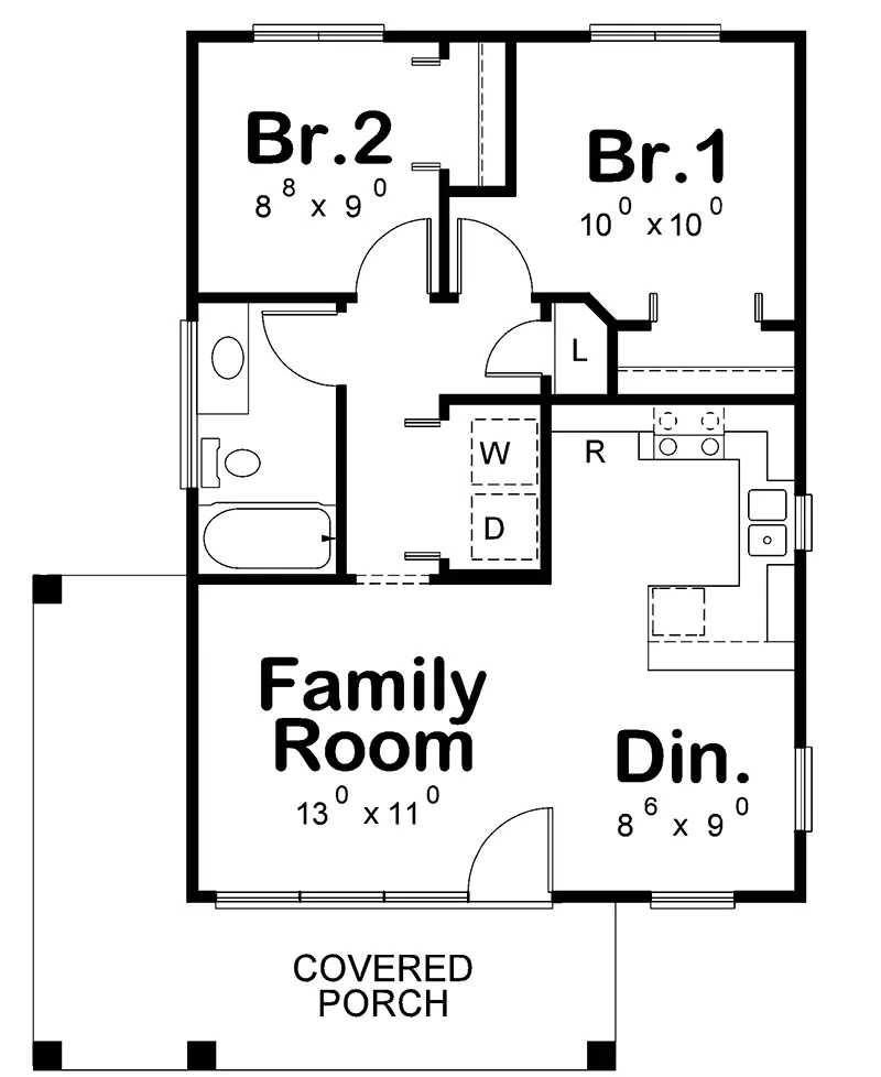 Ranch House Plan First Floor - Alynn Modern Home 026D-2188 - Shop House Plans and More