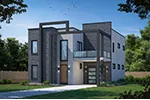 Contemporary House Plan Front of House 026D-2192