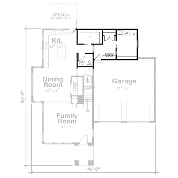 Contemporary House Plan Optional Basement - Pasco Modern Home 026D-2201 - Shop House Plans and More