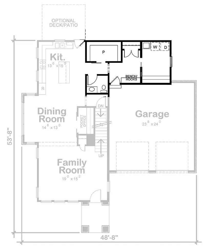 Modern House Plan Optional Basement - Pasco Modern Home 026D-2201 - Shop House Plans and More